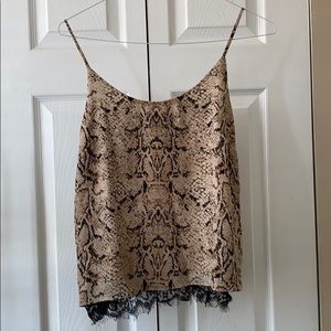 Rachel Zoe Snake skin tank top (Medium)